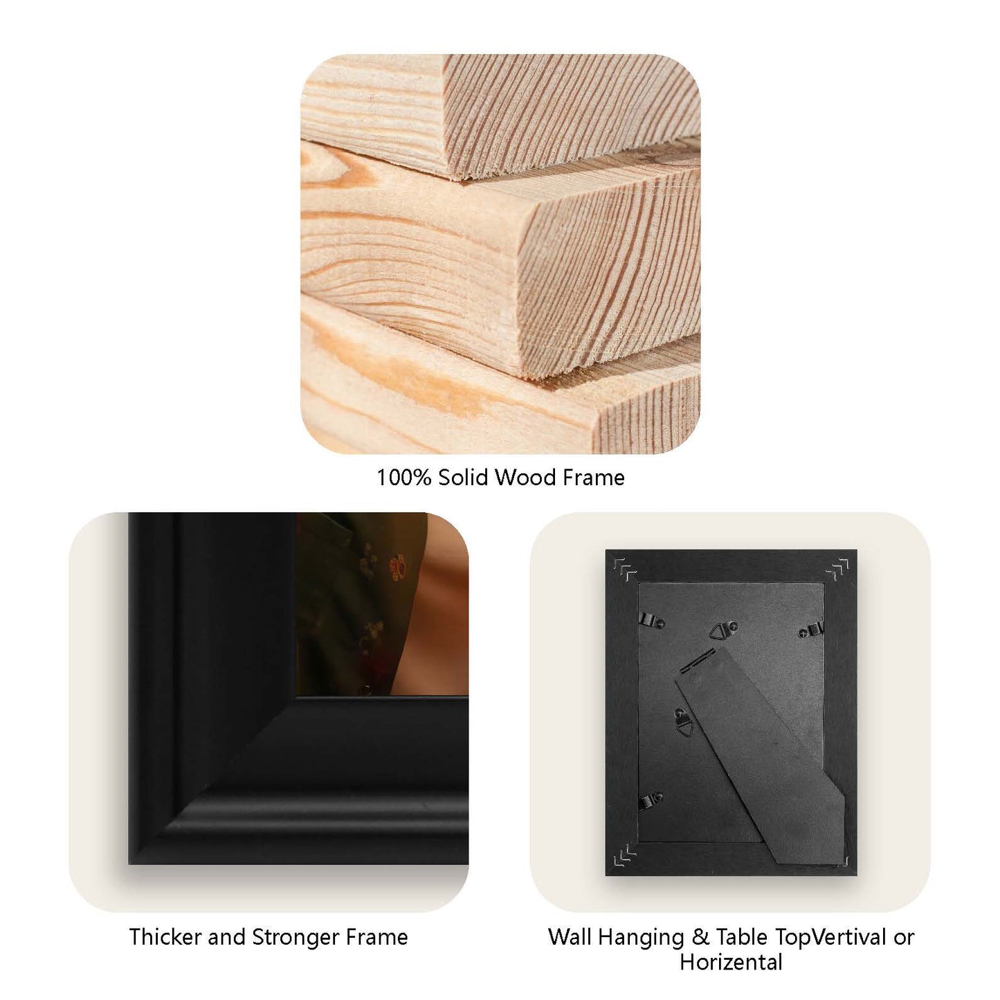 Photo Frame Wall Decor Dotride 5x7 Custom Picture Frame, Black Paris Theme Photo Frame, Customizable Wood Carving Text on the Bottom of the Photo Frame, Perfect for Travel Photos