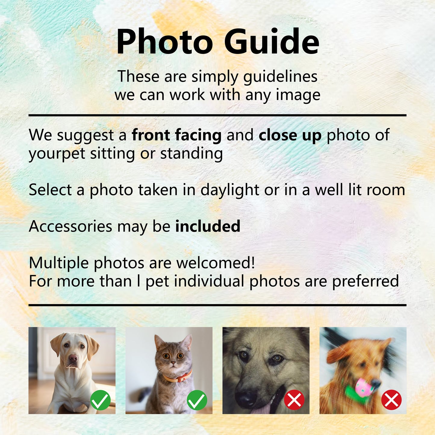 Double the Love: 2 Pet Portrait & Dog Portrait Print - Custom Pet Painting, Pet Loss Gift, Watercolor Portrait