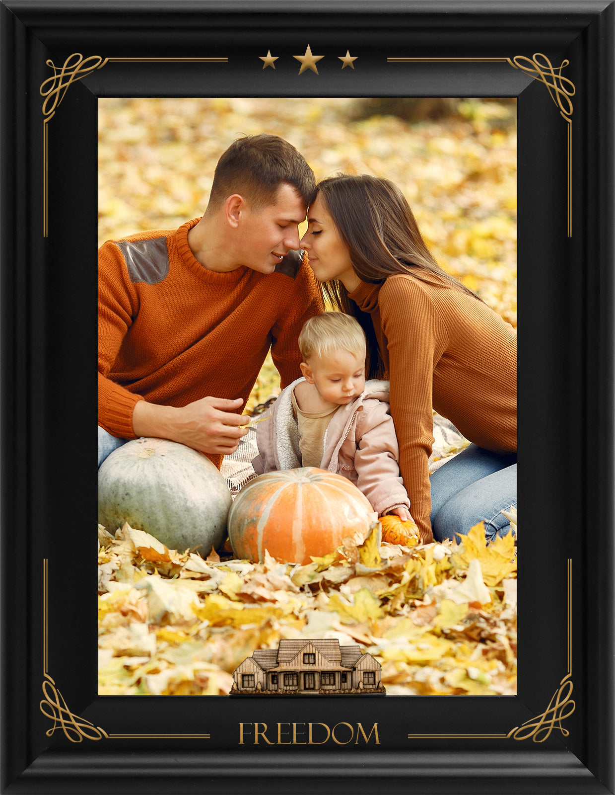 Dotride Custom Picture Frame, Wood Photo Frame with Custom Wooden Carving, Can Be Engraved with Any Pattern You Want, Suitable for Suitable for Various Themes, House