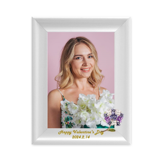 Decoration Ideas For Photo Frames Dotride Custom Picture Frame with a Flower Decoration, Wood Photo Frame with Custom Wooden Carving, Can be engraved with any text you want, suitable for Valentine's Day, Flowers