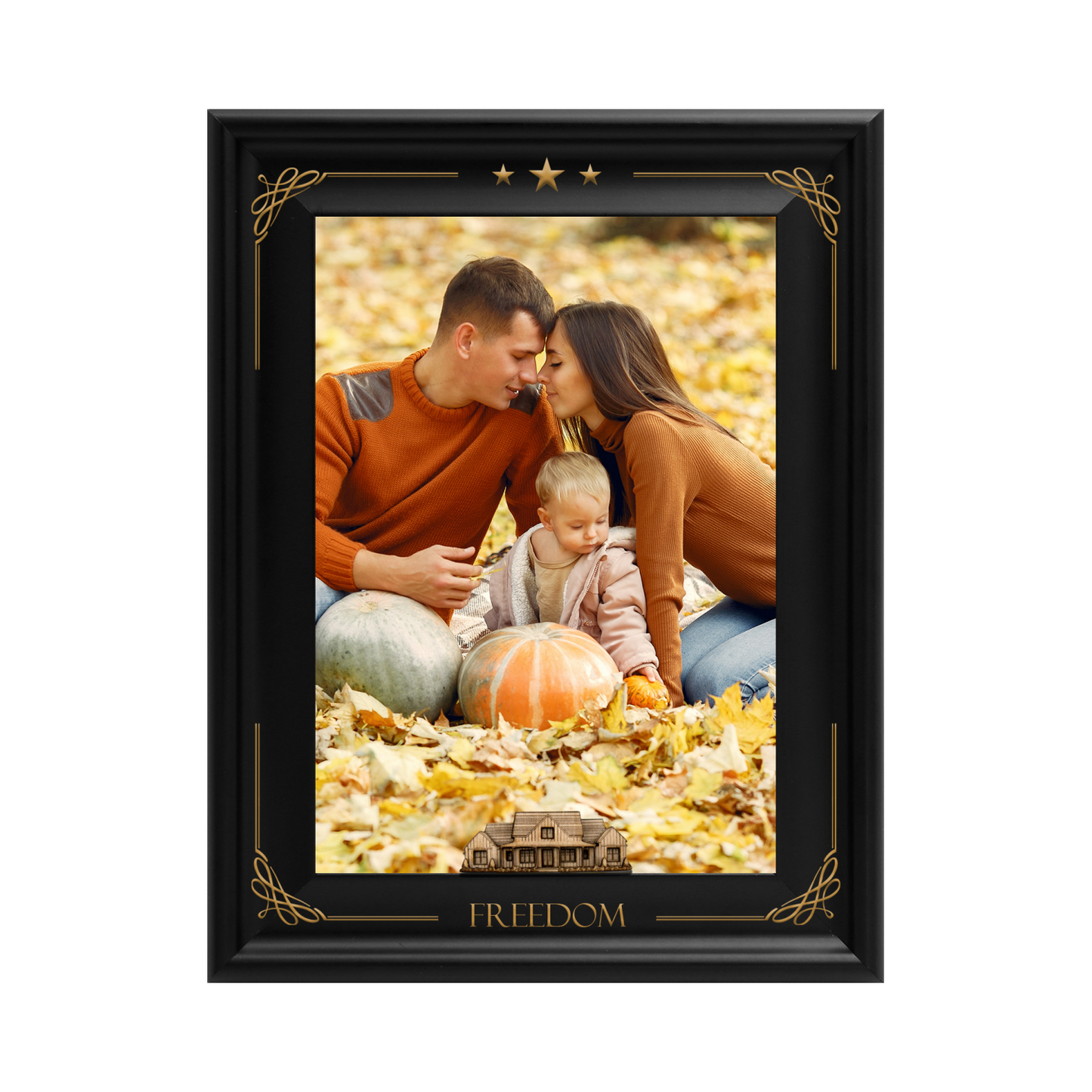 Dotride Custom Picture Frame, Wood Photo Frame with Custom Wooden Carving, Can Be Engraved with Any Pattern You Want, Suitable for Suitable for Various Themes, House