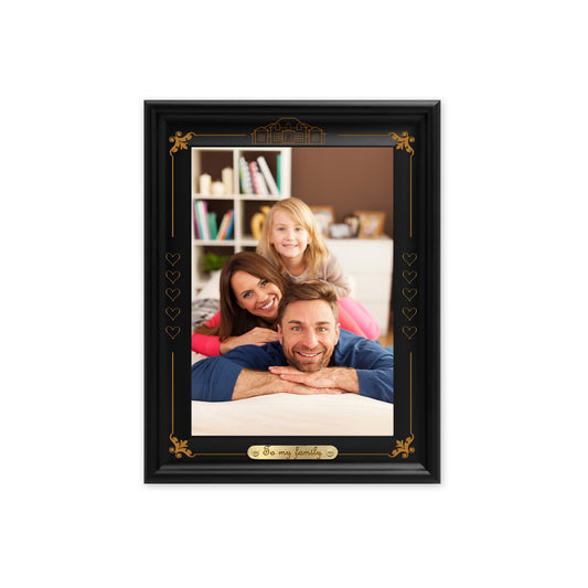 Decoration Photo Frame Dotride Custom Picture Frame, Wood Photo Frame with Custom Wooden Carving, Can be engraved with any text you want, suitable for Suitable for Various Themes, House