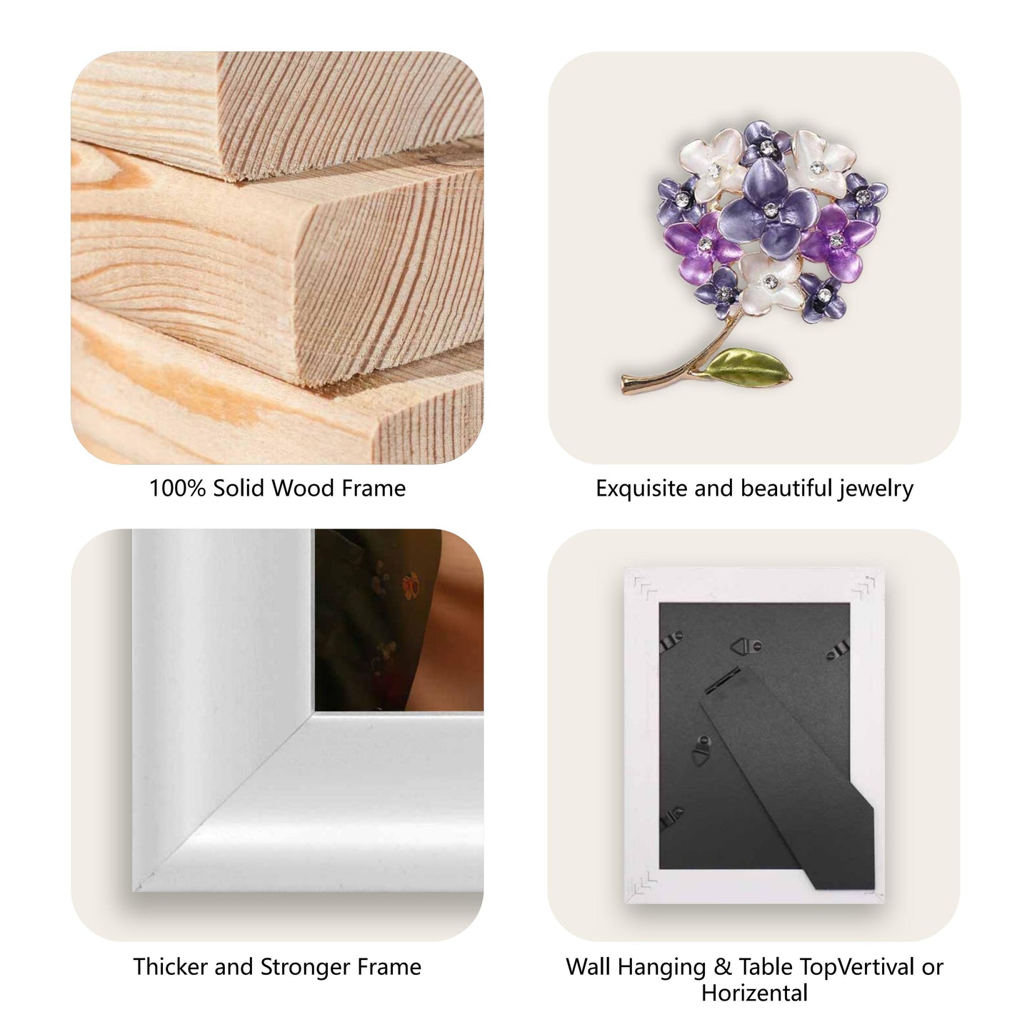 Hello Spring Picture Frame Photo Frame Embellished Gift for Wall and Tabletop Display (5x7)