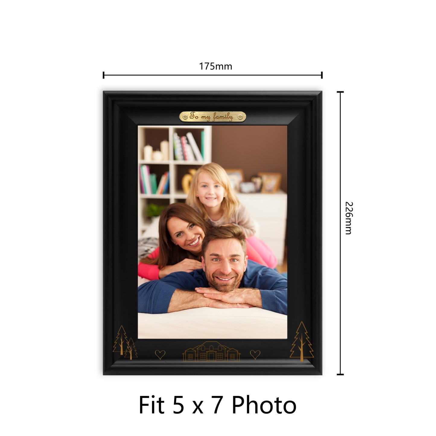 Dotride Custom Picture Frame, Wood Photo Frame with Custom Wooden Carving, Can Be Engraved with Any Pattern You Want, Suitable for Suitable for Various Themes, Build