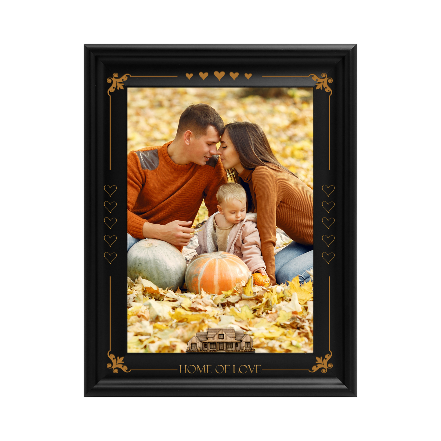 Dotride Custom Picture Frame, Wood Photo Frame with Custom Wooden Carving, Can Be Engraved with Any Pattern You Want, Suitable for Suitable for Various Themes, Build