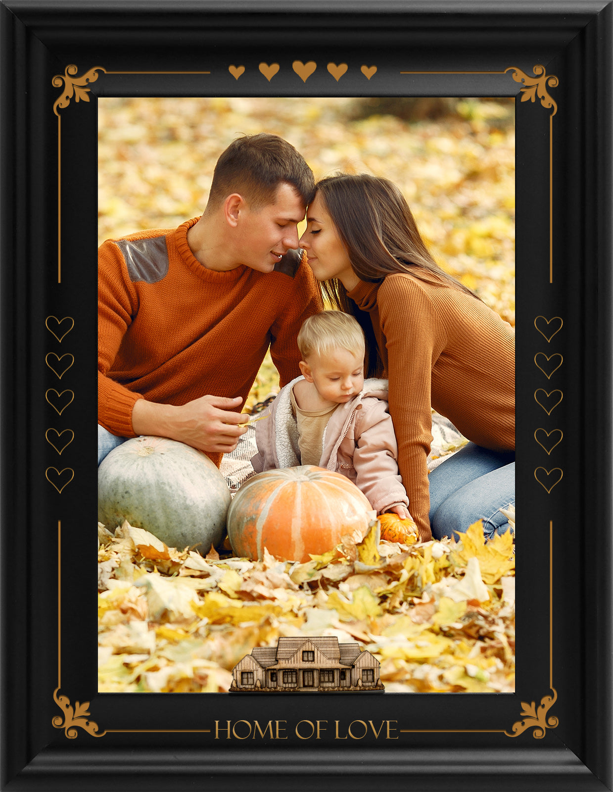 Dotride Custom Picture Frame, Wood Photo Frame with Custom Wooden Carving, Can Be Engraved with Any Pattern You Want, Suitable for Suitable for Various Themes, Build