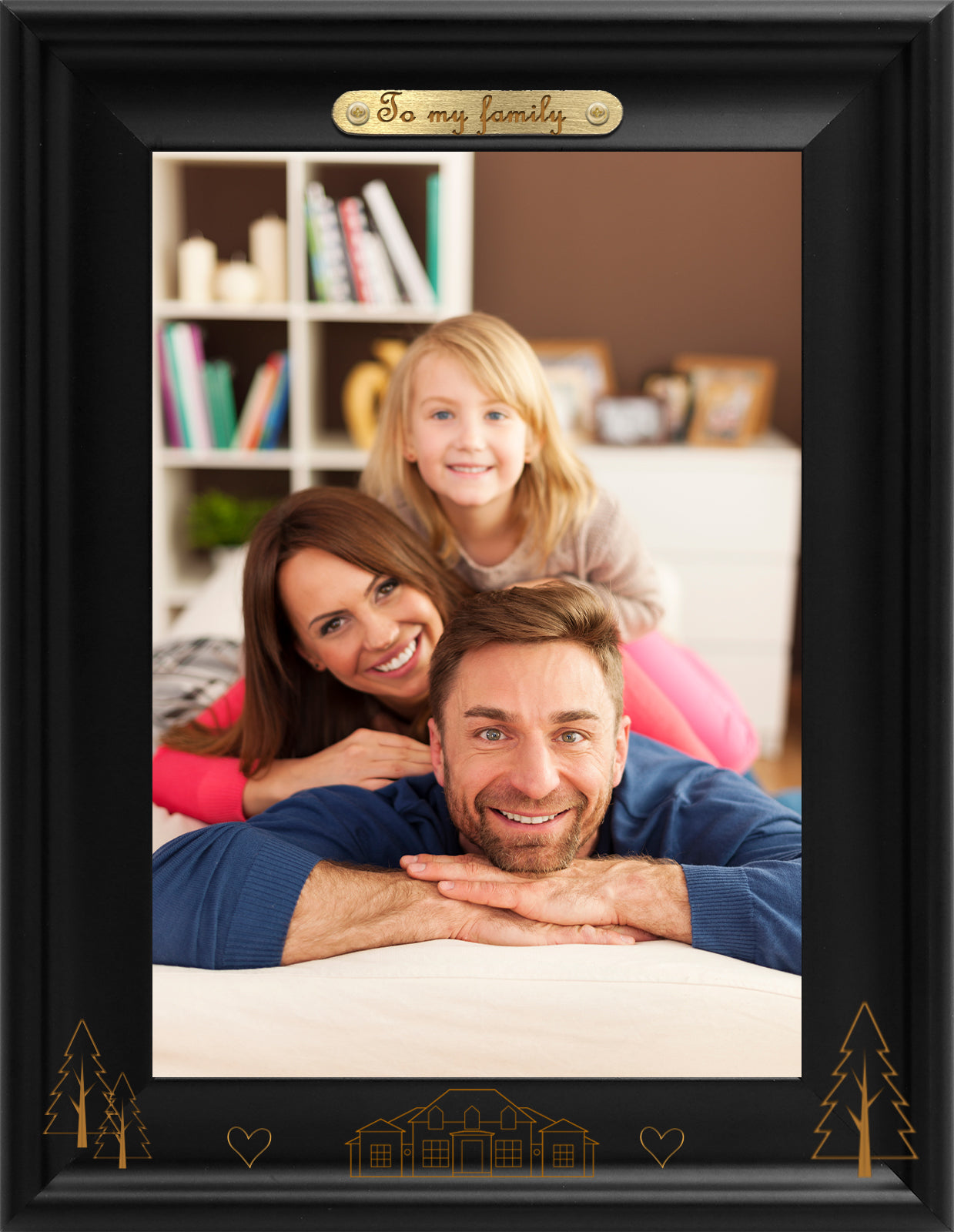 Dotride Custom Photo Frame, Wooden Photo Frame With Custom Wood Carving, can be engraved with any text you want, suitable for various themes, build