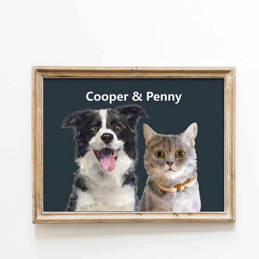 Captivating Canine Art: Custom Dog Painting & Pet Memorial - Personalized Pet Portrait, Pet Loss, Watercolor Artwork